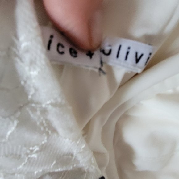 ALICE & OLIVIA white lace strapless maxi dress - Picture 13 of 13